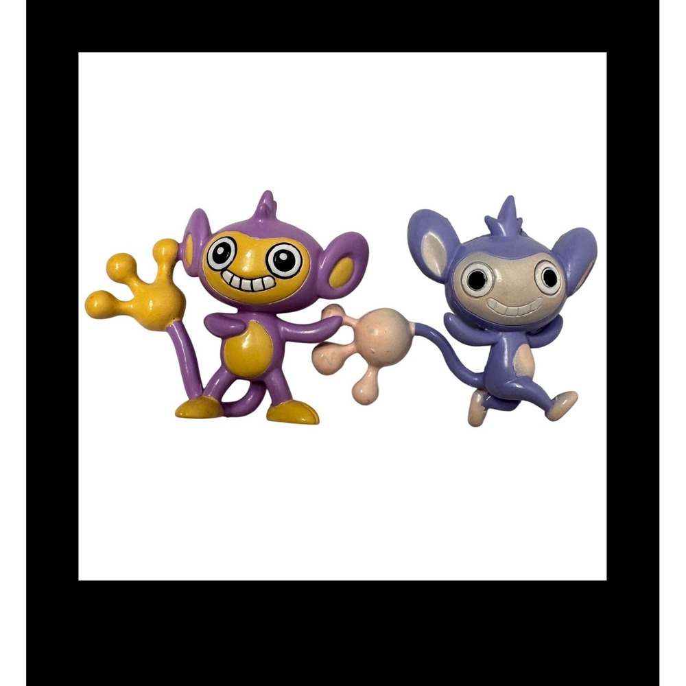 Nintendo Tomy Pokemon Aipom Ambipom Mini Figure Lot Purple Monkey Vintage PVC
